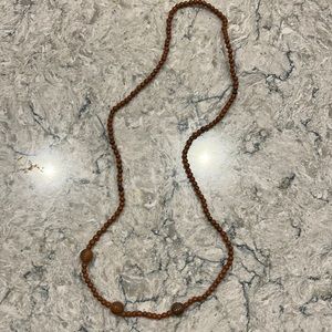 Brown beaded necklace